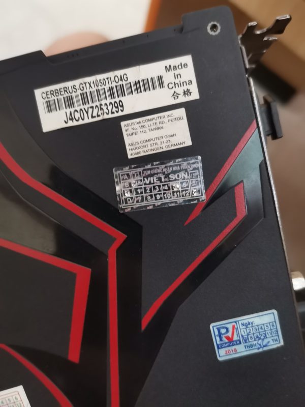 Card màn hình ASUS GeForce GTX 1050Ti 4GB GDDR5 Cerberus OC - Ảnh 3