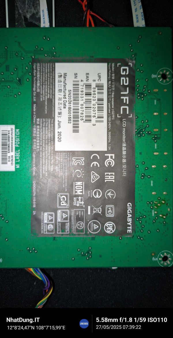 Board Màn Hình Gigabyte G27FC-A - Ảnh 2